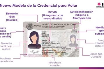 Da a conocer INE nueva Credencial para Votar con 25 elementos