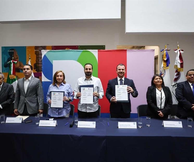 Firma convenio San Pedro con Facultad de Ciencias Pol&iacute;ticas