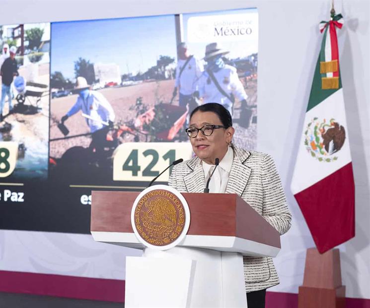 Rosa Icela Rodríguez reporta canje de 11 mil armas Rosa Icela Rodríguez reporta canje de 11 mil armas
