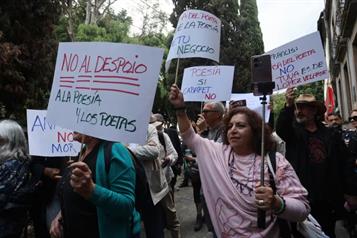 Llaman a segunda protesta en Casa del Poeta