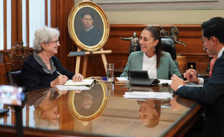 Sostiene Sheinbaum encuentro con primera ministra de Barbados Sostiene Sheinbaum encuentro con primera ministra de Barbados