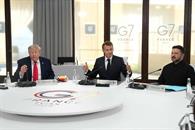 Zelenski discute resultados de cumbre del G7 con Macron y Trump