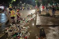 Dejan festejos del Tri 40 toneladas de basura
