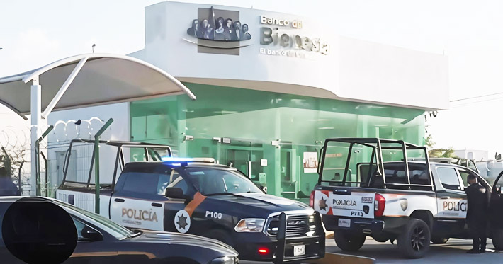 Asaltan un Banco del Bienestar; roban 2 mdp