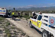 Se registran dos volcaduras en Galeana