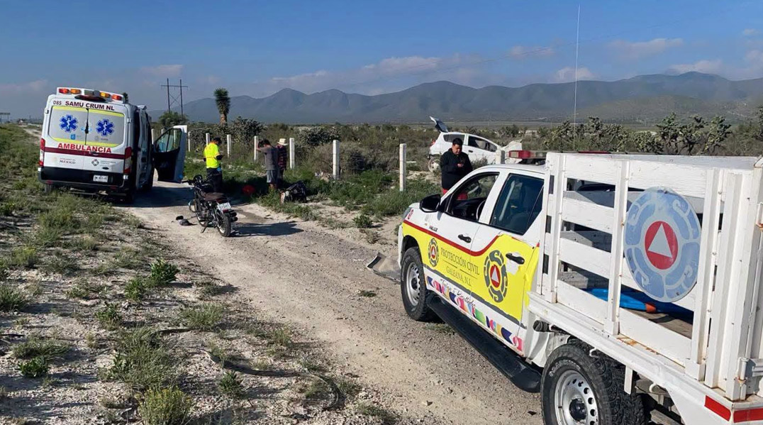 Se registran dos volcaduras en Galeana