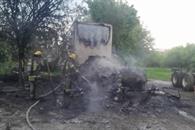 Se incendia cami&oacute;n de carga en Apodaca