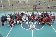 Inaugura Escobedo dos nuevas canchas de usos m&uacute;ltiples