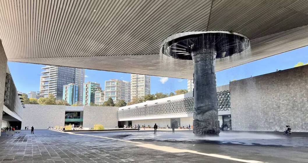 Lluvias provocan encharcamientos en Museo de Antropolog&iacute;a