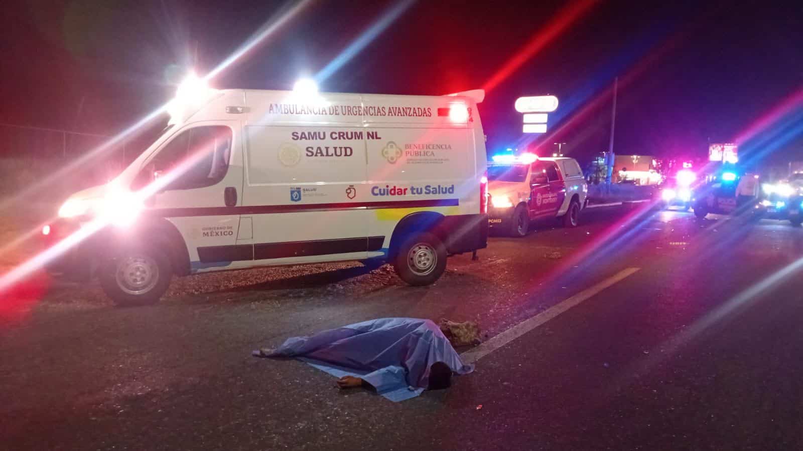 Un hombre muri&oacute; atropellado en la Carretera Nacional a la altura de El Uro, la noche del domingo al sur de Monterrey.