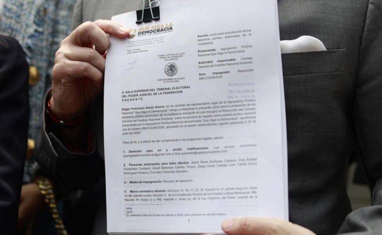 Que Siga la Democracia impugna negativa de registro