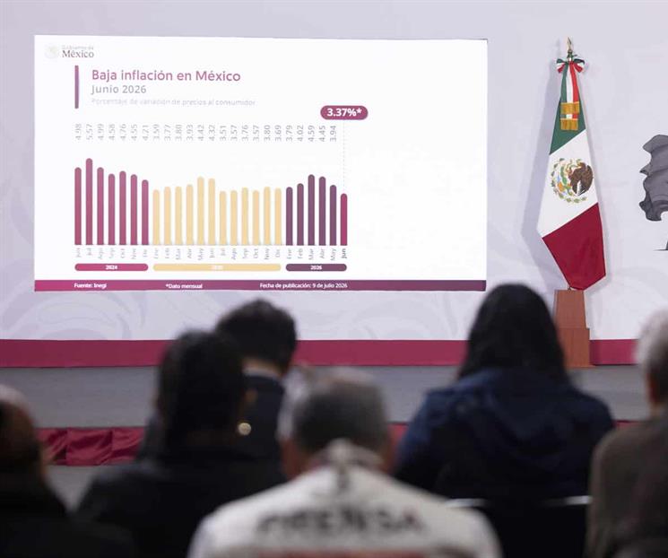 Sheinbaum celebra baja de inflaci&oacute;n en junio