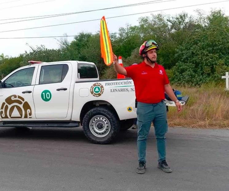 Sufre volcadura en Montemorelos