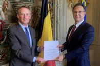 Esteban Moctezuma presenta cartas credenciales en B&eacute;lgica y UE
