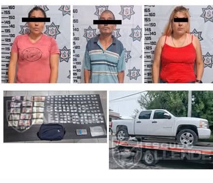 Elementos de la Secretar&iacute;a de Seguridad P&uacute;blica de Allende, lograron la detenci&oacute;n de tres personas, entre ellos dos mujeres, que ten&iacute;an en su poder una fuerte cantidad de dosis de droga.