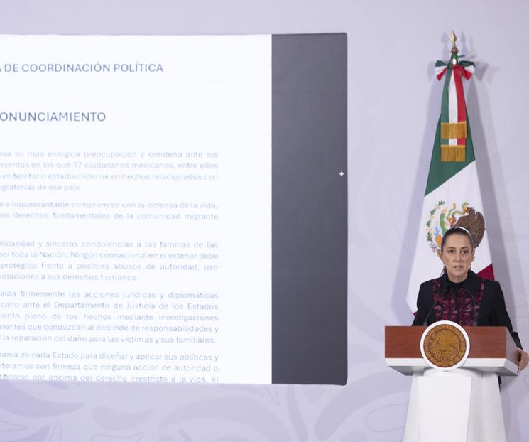 Sheinbaum opina sobre senadores y la muerte de 17 mexicanos en EU Sheinbaum opina sobre senadores y la muerte de 17 mexicanos en EU