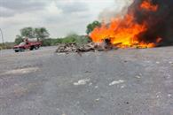 Alarma incendio en empresa recicladora