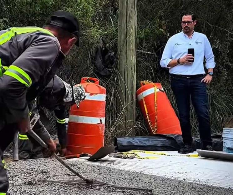 Supervisa David de la Peña obras de pavimentación Supervisa David de la Peña obras de pavimentación
