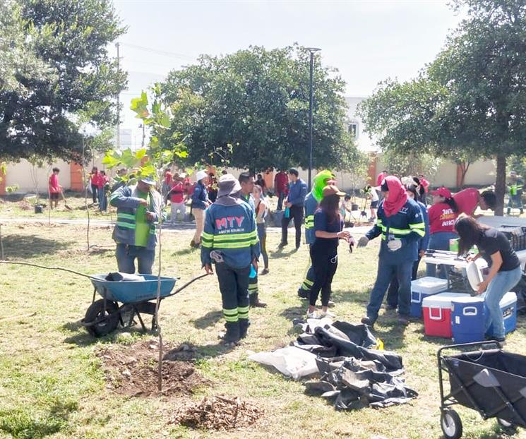 Combate Monterrey el calor con jornada de plantación de árboles Combate Monterrey el calor con jornada de plantación de árboles