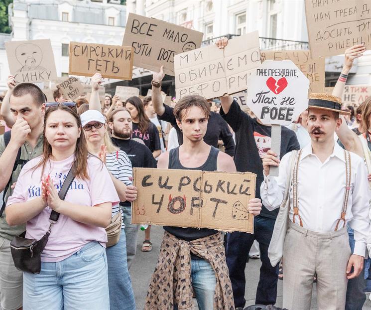 Crecen protestas contra Zelenski en Ucrania Crecen protestas contra Zelenski en Ucrania