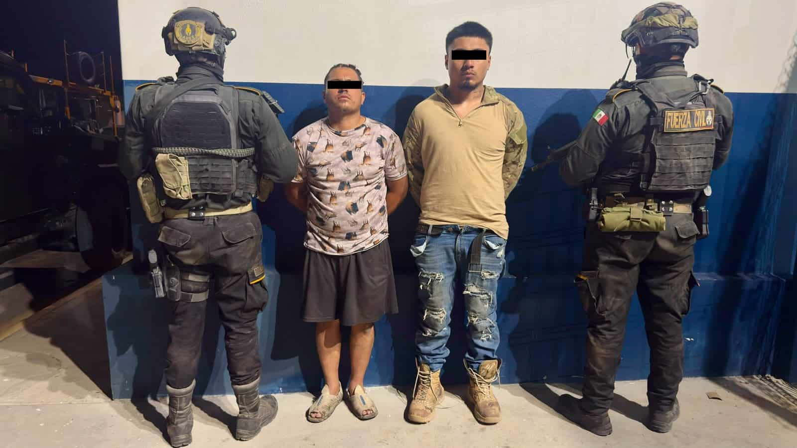 Dos hombres armados y con equipo b&eacute;lico, adem&aacute;s consideradores generadores de violencia, fueron arrestados por elementos de Fuerza Civil en el municipio de Agualeguas.