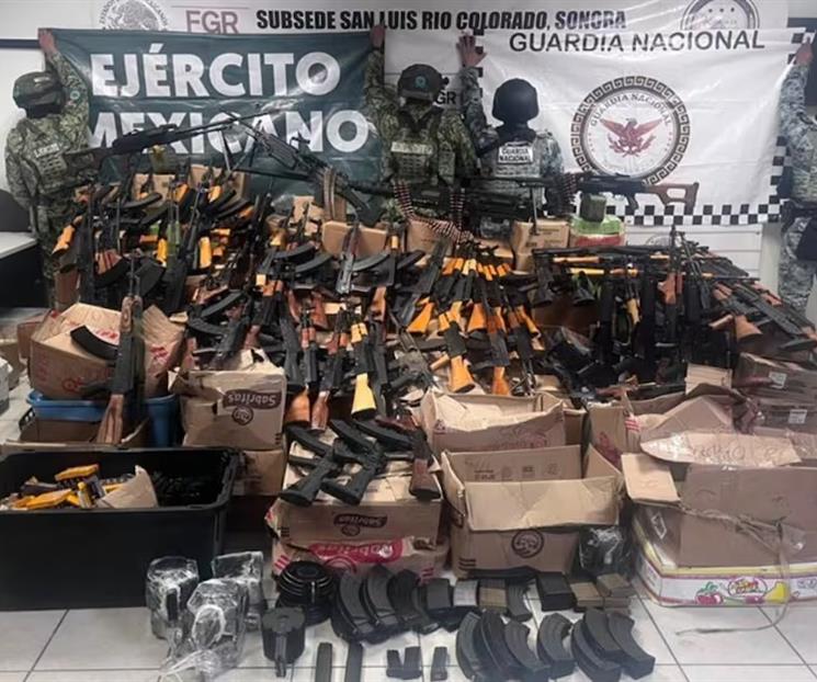 Aseguran arsenal de Los Rusos en operativo
