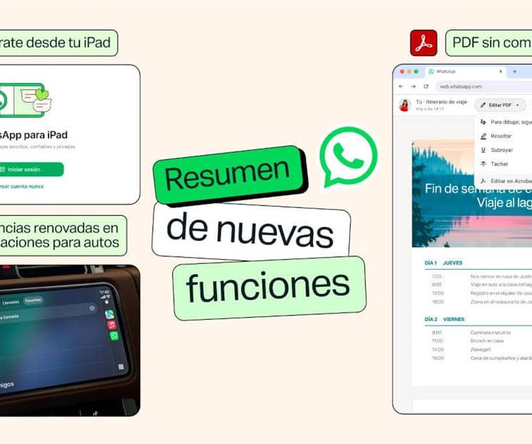 WhatsApp estrena cuatro novedades muy &uacute;tiles